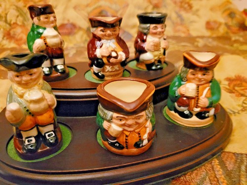 Royal Doulton Tiny Tobies Collection Set of 6 #720/2500 Hardwood Display~1994~ - Picture 7 of 12