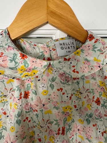 NELLIE QUATS Liberty Print Cotton Blouse Top Girls Sz 7/8 - Picture 2 of 4