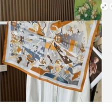 100% Mulberry Silk Wrap Scarf Qualities Print Shawl 68*68cm**