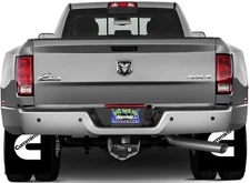Pair 18" x 24" White Cummins Logo Mud Flaps For Ram Trucks New Free Ship
