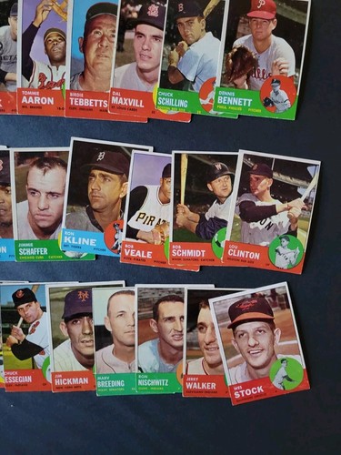 1963 Topps Baseball Cards - 36 Card Lot - Tommie Aaron | Ed Lopat | More! - Picture 5 of 6