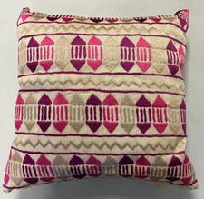 John Robshaw Spin Tops Decorative Pillow Basic, 20 X 20, Pink/Gold