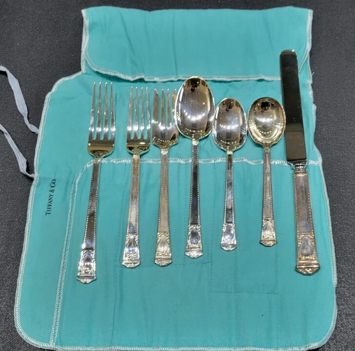 アクセサリー Tiffany&Co. Antique Cutlery Silver Bangl Tiffany & Co. Sterling Silver Bamboo Pattern Flatware Set
