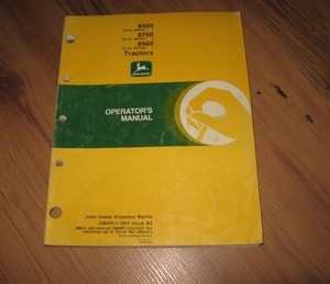 John-Deere-8560-8760-8960-Tractor-Operator-039-s-Owner-039-s-Manual