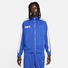 Size 2XL- Nike Men's Lightweight Full-Zip Relaxed Fit Track Jacket, Royal Blue.