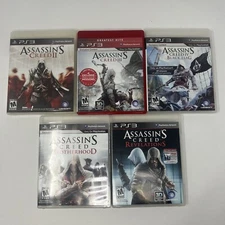 Assassin's Creed 5x Lot Sony PlayStation 3 PS3 II III IV Brotherhood Revelations