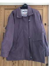 BUCCINI Ladies Vintage Mauve/Purple Collared Lightweight Coat Size 14