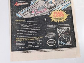 1990 Silver Surfer NES Contest Ad Laminated Retro Comic Art Wall Decor