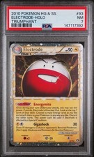 2010 POKEMON HEARTGOLD & SOULSILVER TRIUMPHANT 93/102 ELECTRODE HOLO PRIME PSA 7