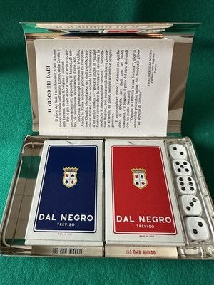 Dal Negro Exklusive Spielkarten In Versilberter Schatulle Astuccio Europa Italia