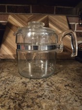 Vintage Pyrex Flameware 6 Cup Glass Coffee Percolator 7756 Excellent Complete