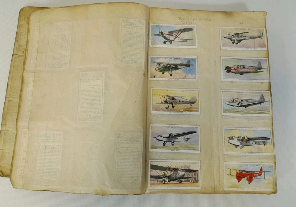 Vintage Handmade Wills Players Assorted Cigarette Card Album 1930s D7 - Image 3 of 4