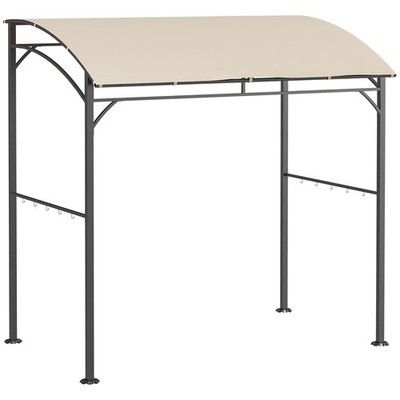 Grillpavillon BBQ Grill Pavillon 215x150x182/220cm mit Flammschutzdach Stahl