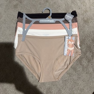 Essentials By Rene Rofe 5pk Multicolor Flexible Fit Hipster Panties. Sz M. NWT