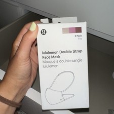 Lululemon Double Strap Adjustable Face Mask 4 Pack black, maroon, pink One Size