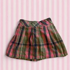 Garanimals Pink Green and Black Plaid Pleated Skirt