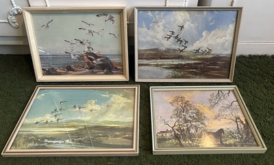 4 x Vernon Ward Vintage Print on Board - Early Morning / Light Upon the Lake +2