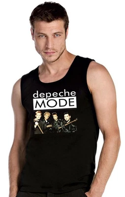Depeche Mode DM Rock Music Handarbeit schwarz Ärmllos T-Shirt Tank Top -21601_SW - Bild 1 von 2