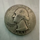 New Listing1951 Washington Quarter 25C Silver 0.9 Fineness Philadelphia Mint Circulated
