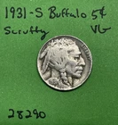 1931 S Buffalo 🦬 Indian Head Nickel 5c VG Very Good Scruffy