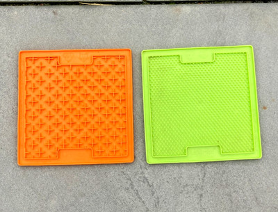 LickiMat Classic Duo Soother & Buddy Pet Boredom Buster Dog Cat Lick Mat 2-Pack