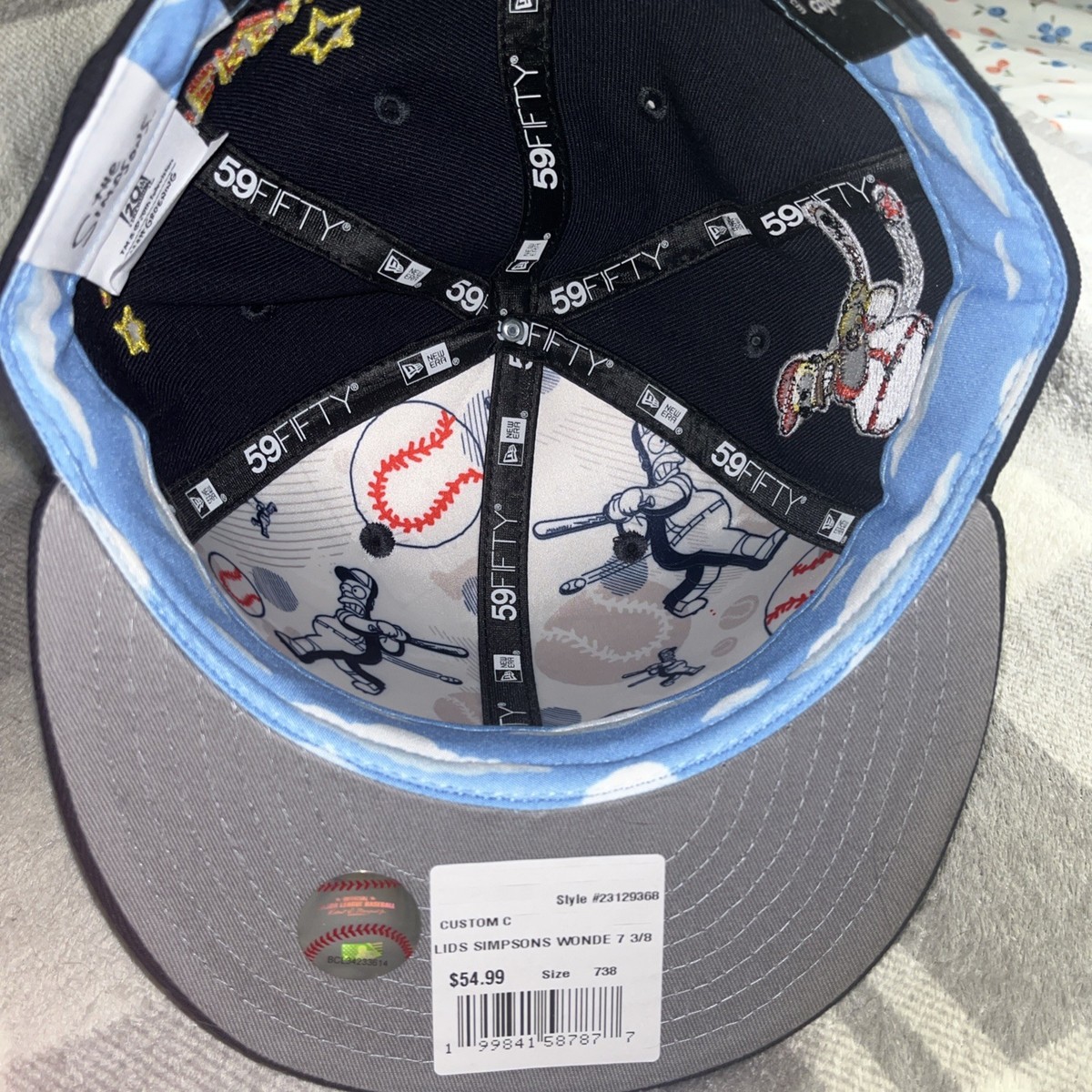 New Era x The Simpsons New York Yankees Homer Wonderbat 7 3/8 NWT