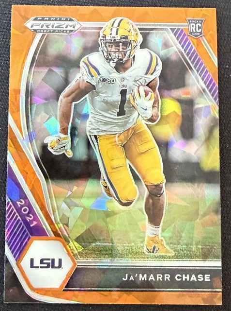 2021 Panini Prizm Draft Picks - Ja'Marr Chase #112 Orange Ice Prizm (RC)