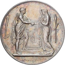 [#1528740] France, Medal, Médaille de mariage, 1893, Silver, Montagny, AU(55-58)