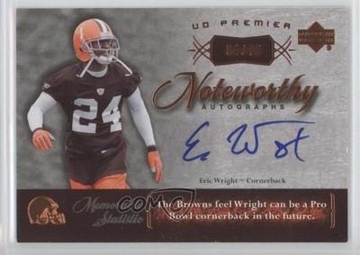 2007 UD Premier Noteworthy Bronze 34/75 Eric Wright #N-EW Rookie Auto RC 0a6