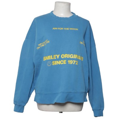 Zara, Sweatshirt, Größe: S, model: smiley originals, Blau/Gelb, Print #w28