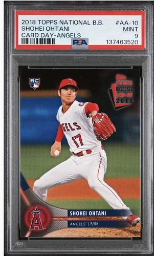 SHOHEI OHTANI 2018 TOPPS National Baseball Card Day #AA-10 RC SP PSA 9 MINT