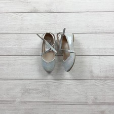 The Children s Place Silver Glitter Mary Jane Flats Strap Dress Shoes NWT 11