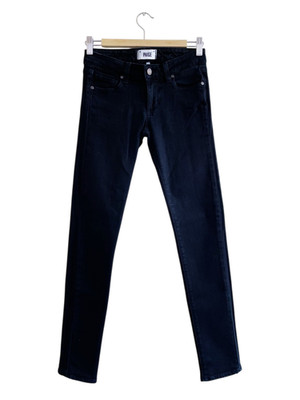 PAIGE schwarze Skyline Mid-Rise Skinny Ankle Jeans W24