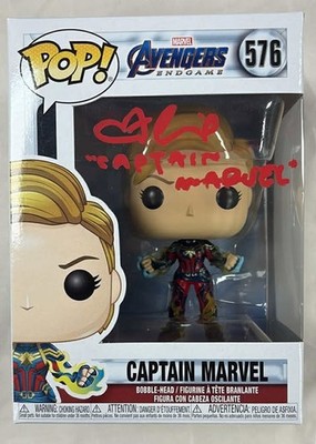 #576 Marvel Avengers: Endgame Captain Marvel Funko signiert von Brie Larson