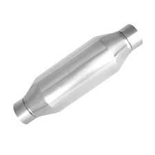 Exhaust Muffler, 2.25 Inch Inlet Resonator Muffler Straight Stainless Steel, ...
