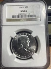 1963 d franklin half dollar NGC MS 65