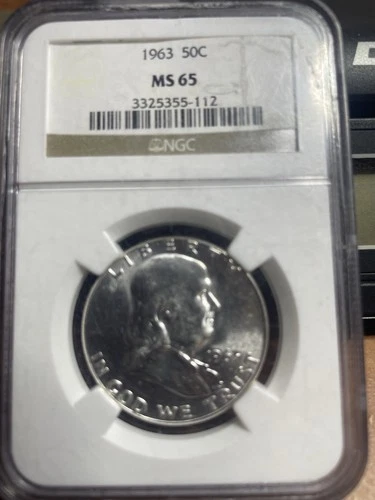 1963 d franklin half dollar NGC MS 65
