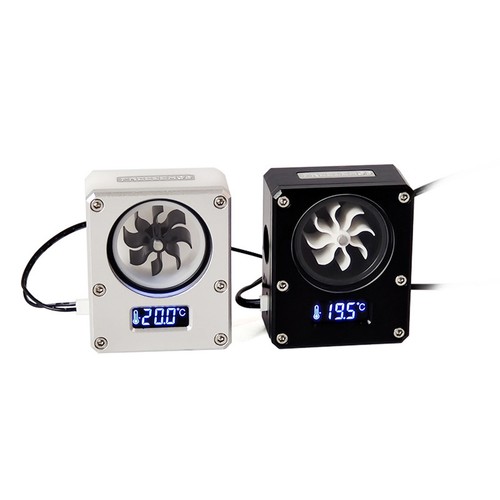 White/Black Water Flow Meter Indicator with Temperature Computer Cooling Tubes - Zdjęcie 3 z 19