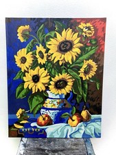 Sunflowers Paint By Number Wall Art, Completed