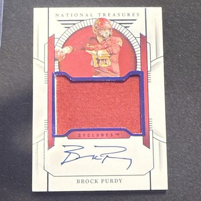 2024 Panini National Treasures Collegiate Brock Purdy rc ON CARD Auto No. 42/49 