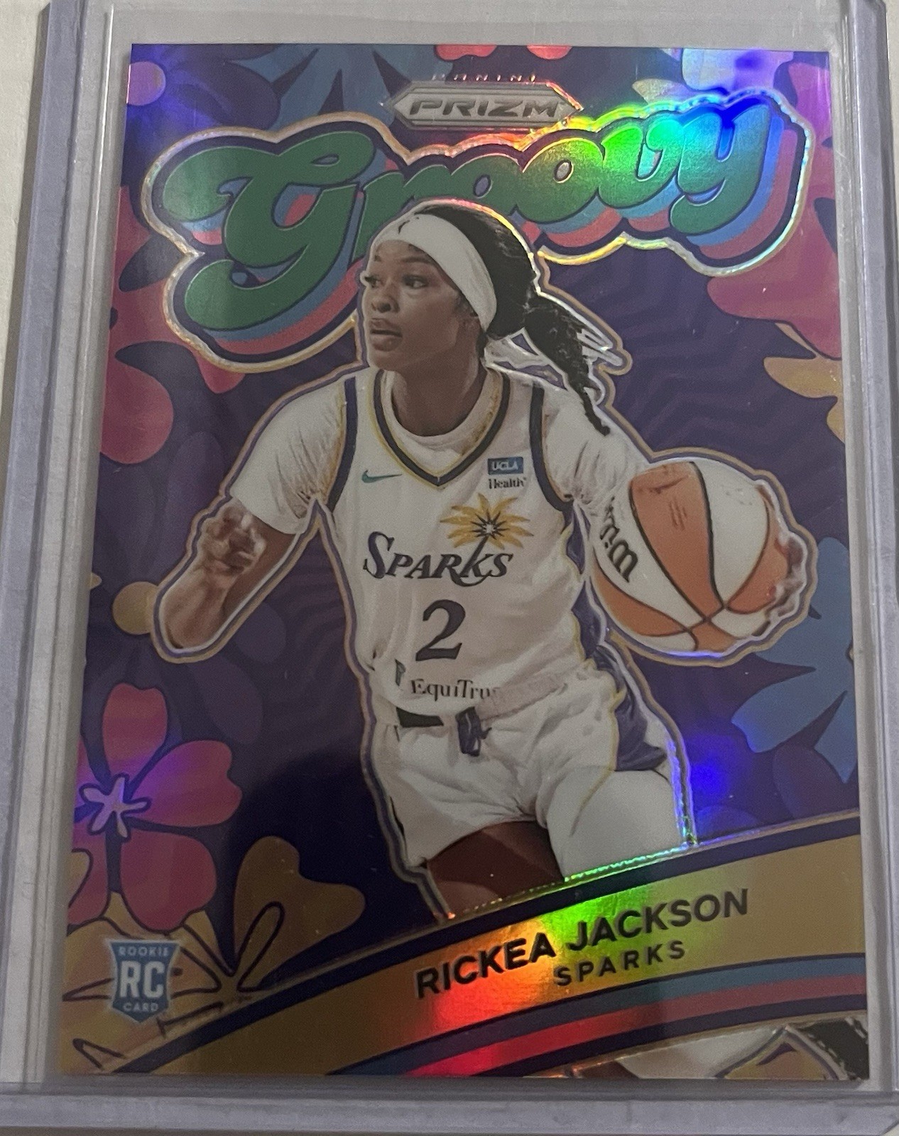 RICKEA JACKSON 2024 Panini Prizm WNBA Groovy Prizms Green #14 RC Insert Sparks