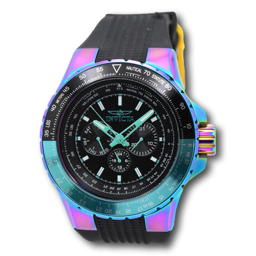 Invicta Aviator Rainbow Iridescent Men's 50mm Multi-Function Date Watch 37033