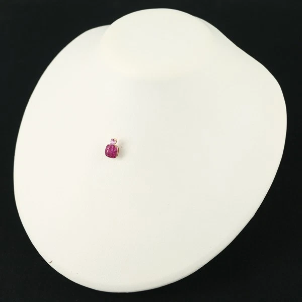Auth GSTV Pendant Pink Sapphire 0.23ct Ruby 18K 750 Rose Gold  - Image 4 of 4