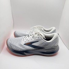 Brooks Adrenaline GTS 24 Mens Running Shoes Size 8 White Peacoat 110437 1D 129
