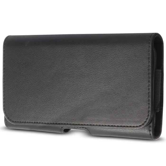 Étui ceinture smartphone universel XXL housse horizontale noire pour téléphone portable