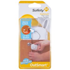 Child Safety Cabinet Lock with Decoy Button Easy Install Flexible Surface Design