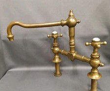 KITCHEN MIXER TAPS AGED PATINA BRASS KITCHEN TAPS RECLAIMED, RECONDITIONED 