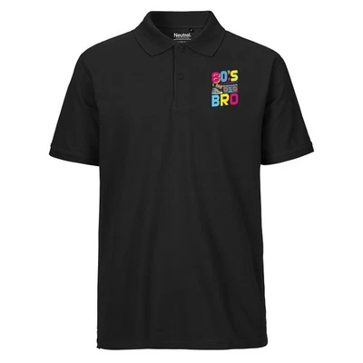 Herren Polo Shirt 80's Bro Retro Geschenkidee 80's Bro Geschenk Präsent Mitbring - Bild 1 von 4