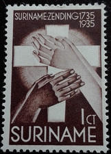 Suriname: 1935 The 200th Anniversary of Moravian Mission i. (Collectable Stamp).