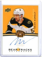 2023-24 Upper Deck Boston Bruins Centennial Bear Tracks - Sean Kuraly AUTO